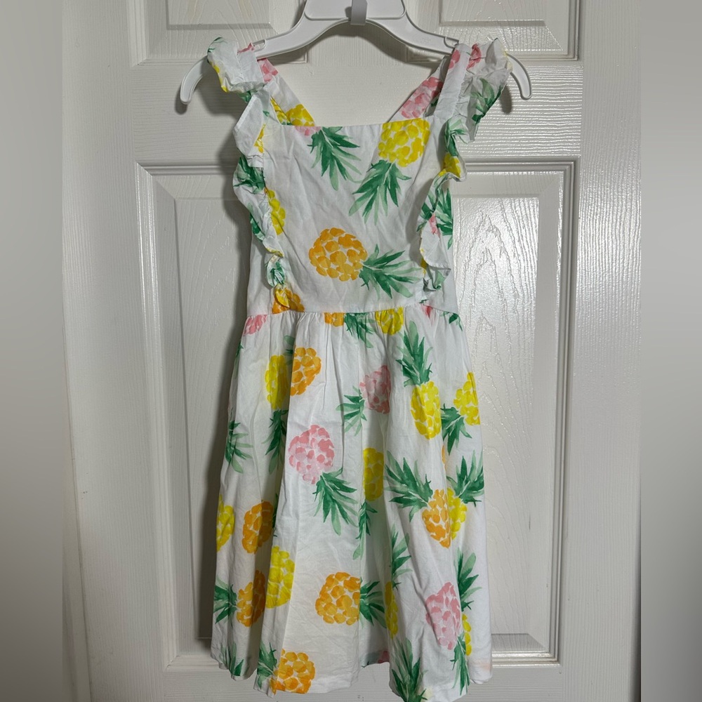Janie and Jack Pineapple Print Dress - Yellow and Pink